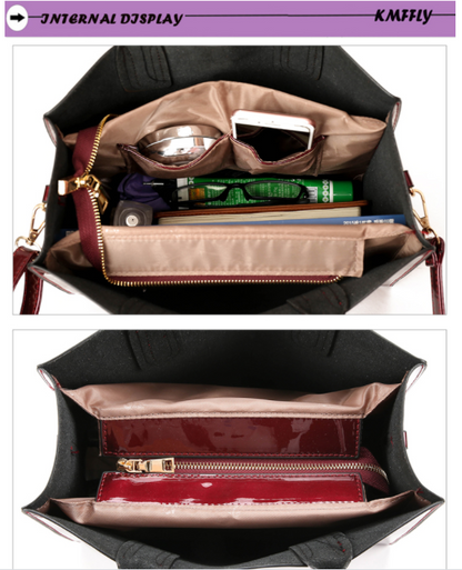 Leather Women Handbag Purse Shoulder Zipper Satchel Crossbody Bag Messenger Tote