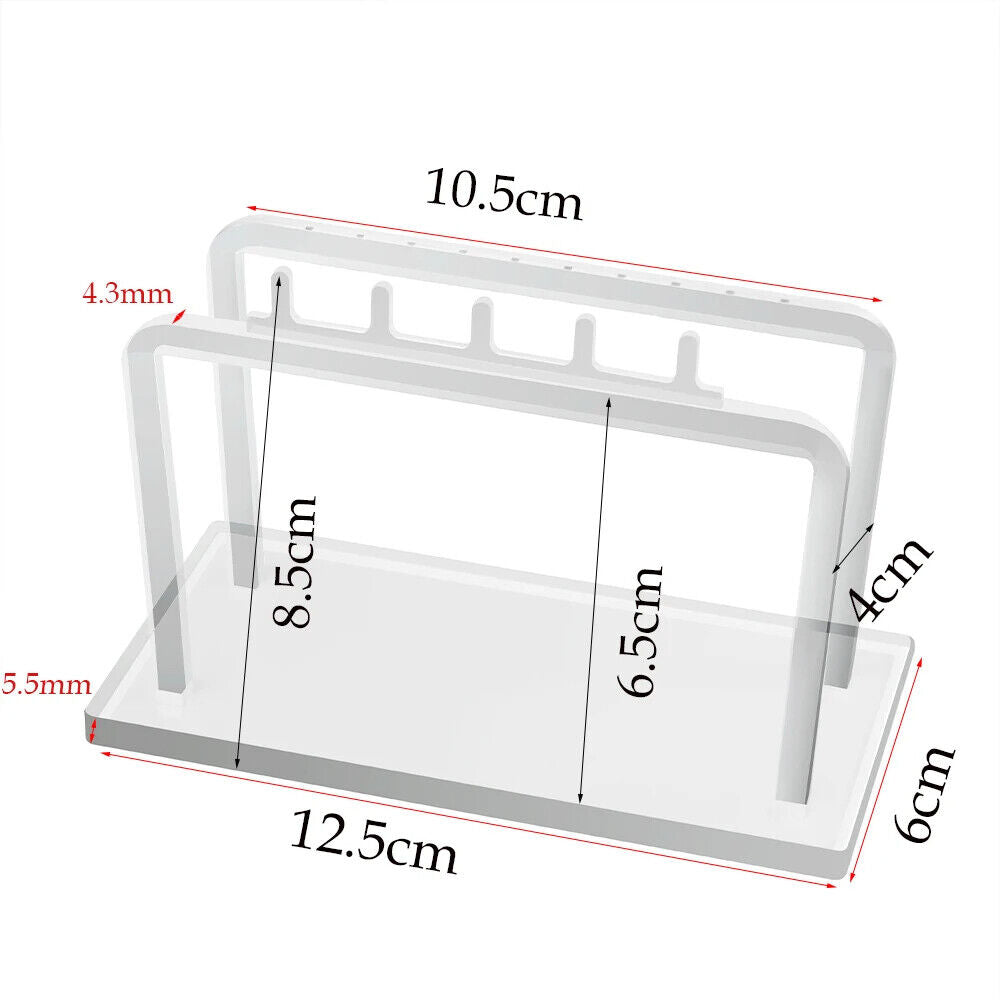 Jewelry Display Board Clear Acrylic Earrings Nose Tongue Studs Organizer Holders