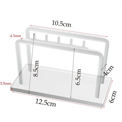 Jewelry Display Board Clear Acrylic Earrings Nose Tongue Studs Organizer Holders