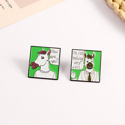 Piercing Enamel Brooch Lapel Funny Pin Creative Badge Collar Bag Decor Gift New