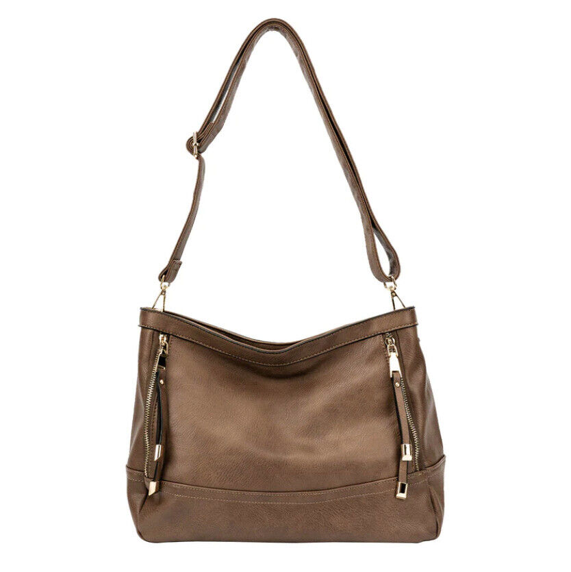 Celela Women PU Leather Tote Shoulder Bag Crossbody Bag Handbag Purse