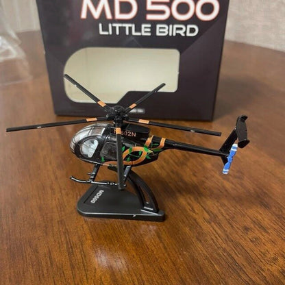 7.4cm Diecast Alloy 1/100 Scale USA Bird MD500 Helicopter Model Toy Gift