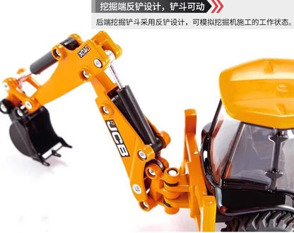 1:50 20CM JCB 4CX BACKHOE LOADER Construction Machine Equipment Diecast Model