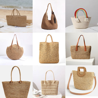 Straw Bag for Womens Summer Beach Bag Woven Tote Bag Large Rattan Shoulder Bag
