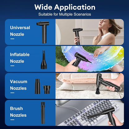 Electric Air Duster Handheld Multi-Function Mini Vacuum Cleaner Pump