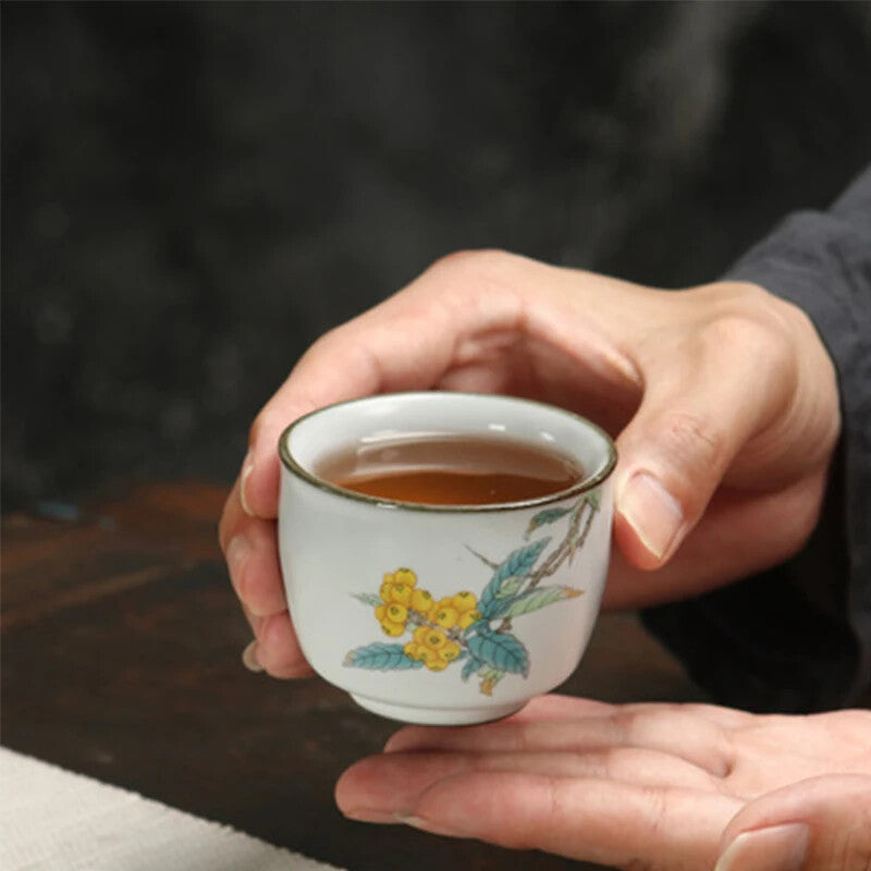 Large-capacity Ceramic Teacup Ceramic Teacup Chinese Kung Fu Cup Ru Porcelain