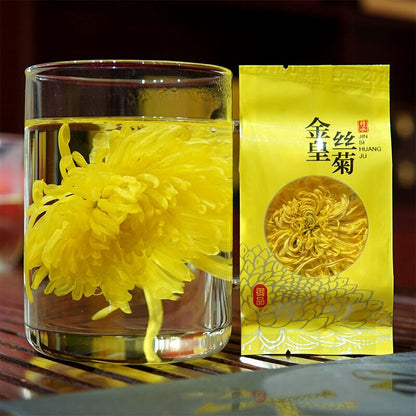 Premium Chrysanthemum Tea Gold Silk Healthy Flower Floral Herbal Tea 100 Pcs