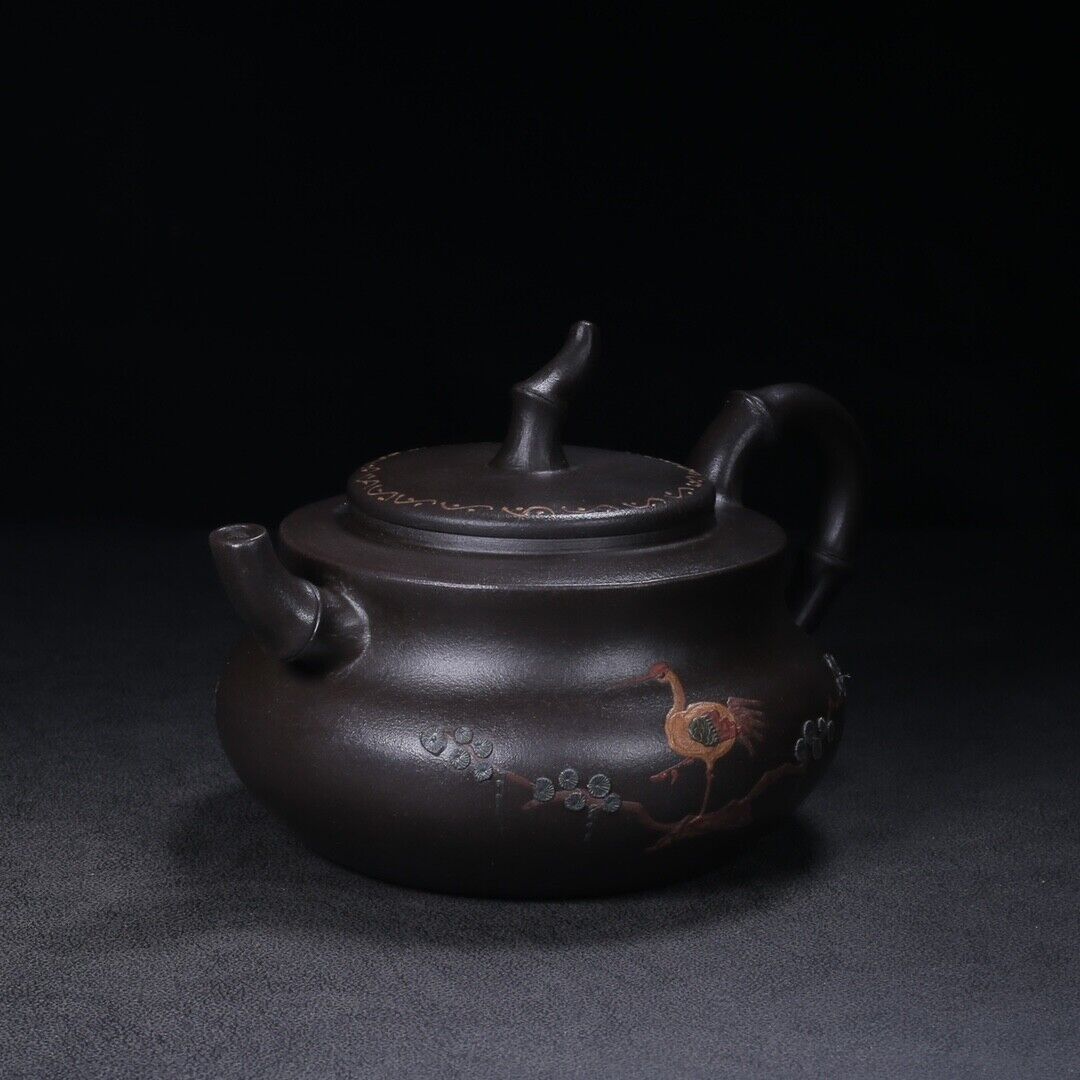 Chinese Yixing Zisha Clay Handmade Exquisite Teapot（竹韵 底款：顾景舟）