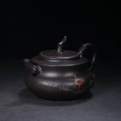 Chinese Yixing Zisha Clay Handmade Exquisite Teapot（竹韵 底款：顾景舟）