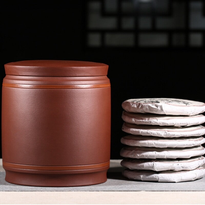 Original Ore Real Yixing Zisha Purple Clay Tea Canister Sealed Lid Storage Jar