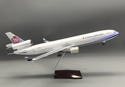 47CM 1:130 CHINA AIRLINES MD-11 Plane Aircraft Led Sound Light Resin Model