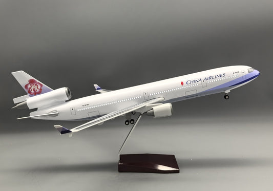 47CM 1:130 CHINA AIRLINES MD-11 Plane Aircraft Led Sound Light Resin Model