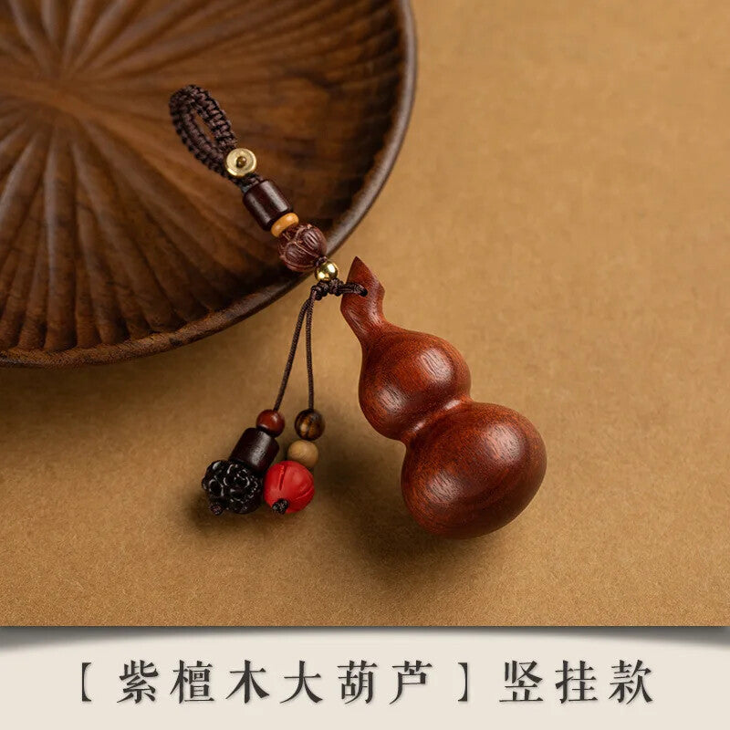 Mobile Phone Rosewood Small Gourd Car Keychain Pendant Cute Pendant Chain Rope