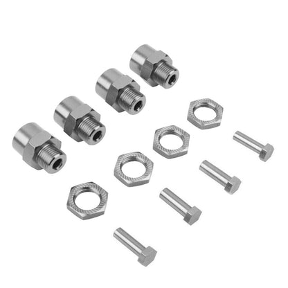 4* 12mm~17mm Wheel Hex Hub Adapter Conversion Extension Set For 1/8 1/10 RC Car