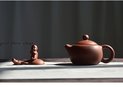 Small Tea Pet Yixing Zisha Purple Clay Tea Play Home Decoration Kid on Buffalo