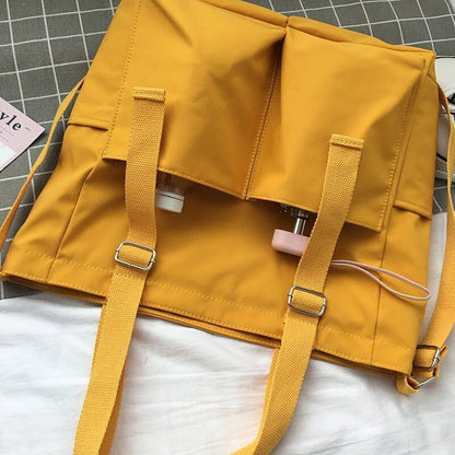 Waterproof Bag Large Canvas Messenger Student One-shoulder Bag Pouch Crossbody