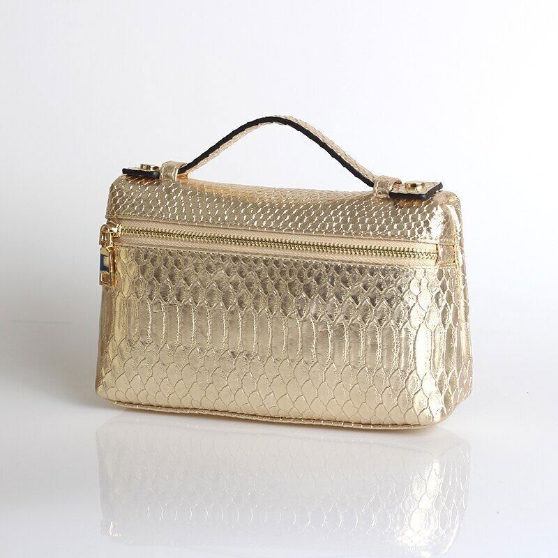 Pattern PU Leather Clutch Bag Women Trendy Make Up Handbag Purse Bag