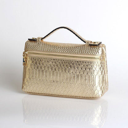 Pattern PU Leather Clutch Bag Women Trendy Make Up Handbag Purse Bag