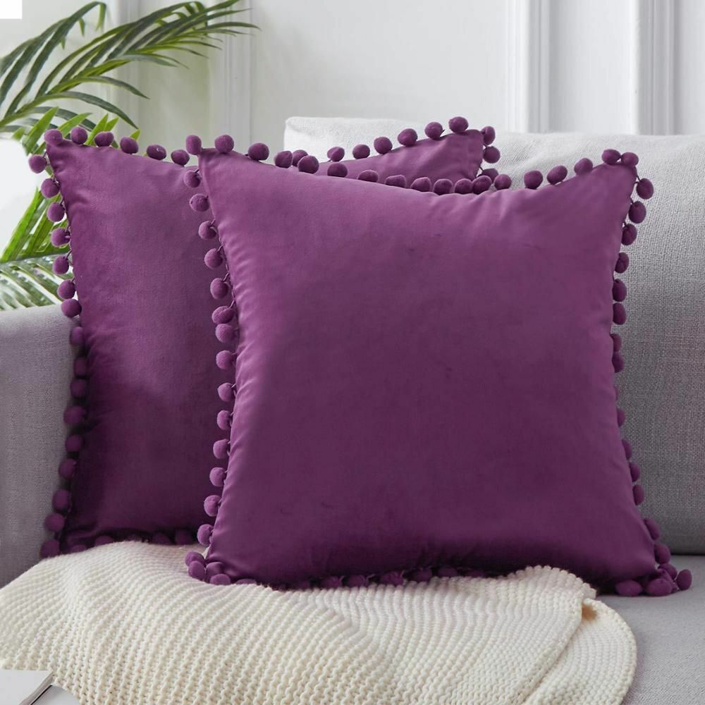 Cushion Cover Soft Velvet Decorative Pillows Throw Case Solid Luxury Homes Seat