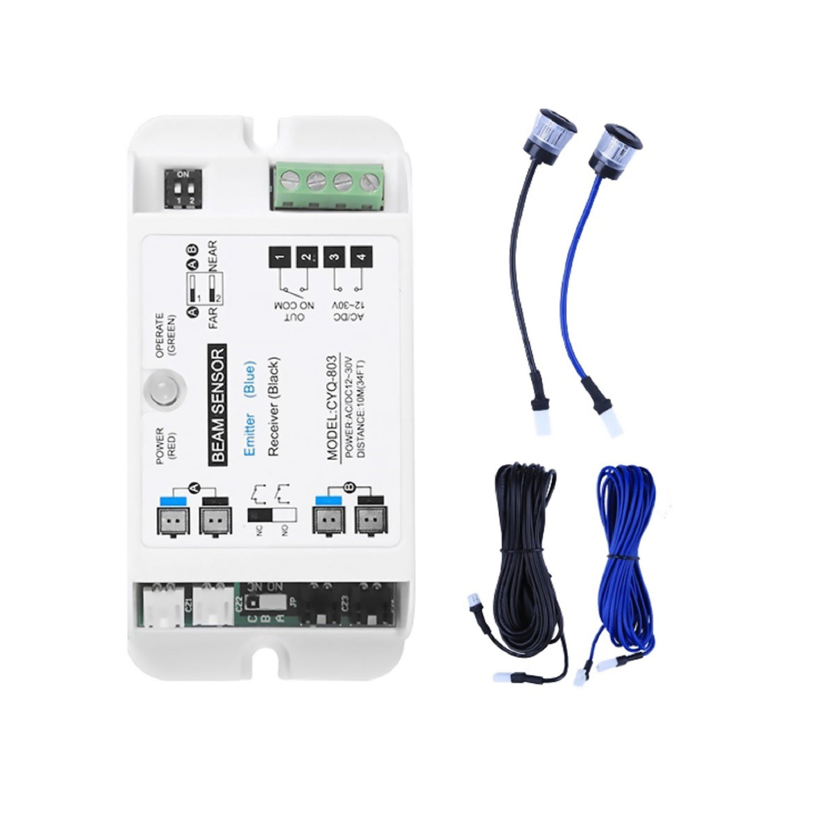 Automatic Sliding Door Opener Safety Beam Sensor Infrared Anti-Clip Device
