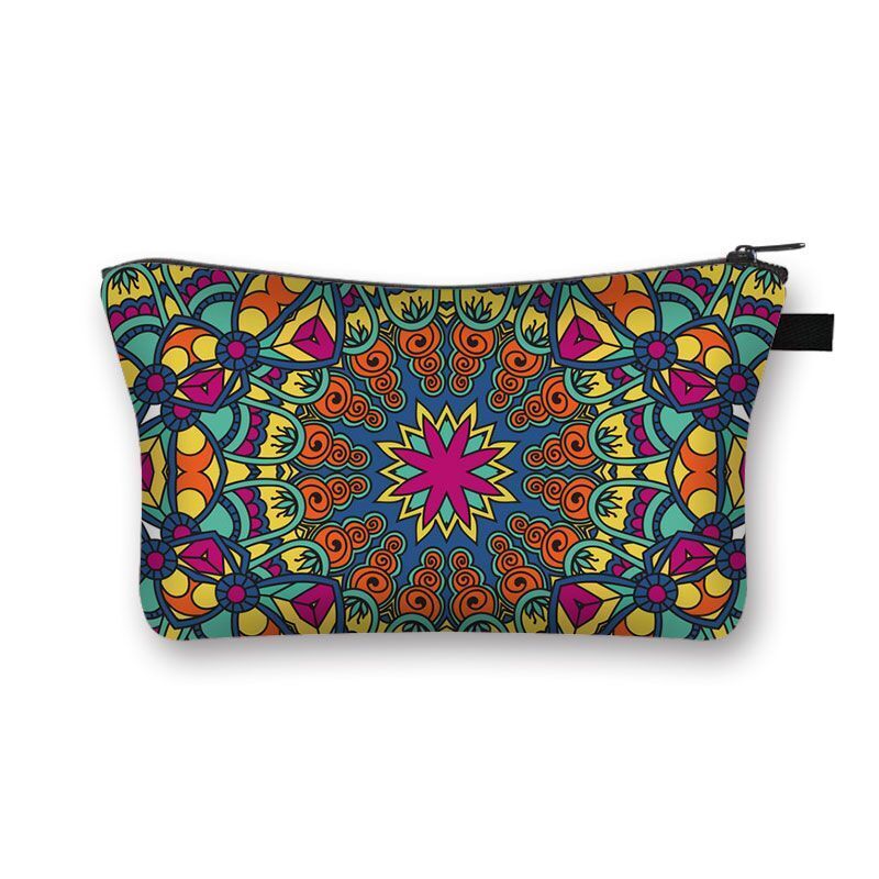 Vintage Pattern Multifunctional Cosmetic Bags Organizer Gothic Wallet Polyester