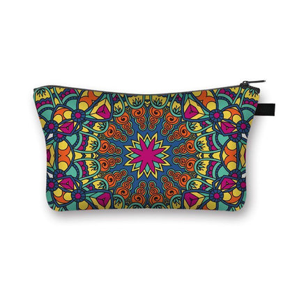 Vintage Pattern Multifunctional Cosmetic Bags Organizer Gothic Wallet Polyester