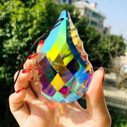 AB Aurora Feng Shui 89MM Gourd Crystal Hanging Faceted Prism Suncatcher Pendant