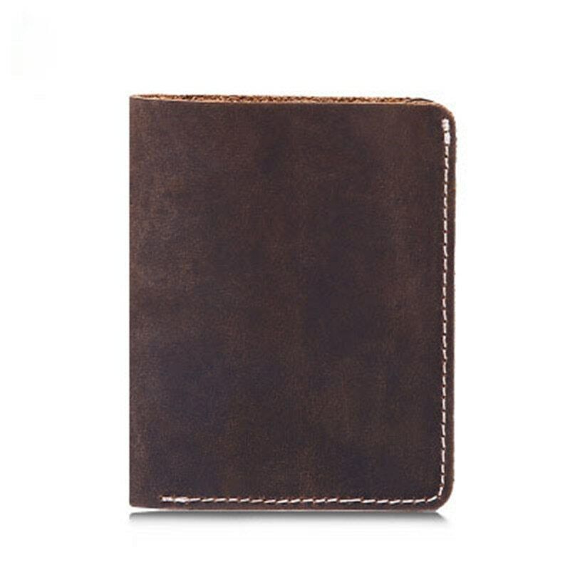 Men's Leather Wallet Male Money Card Clamps Pouch Bag Purse Cash Clip Billfold