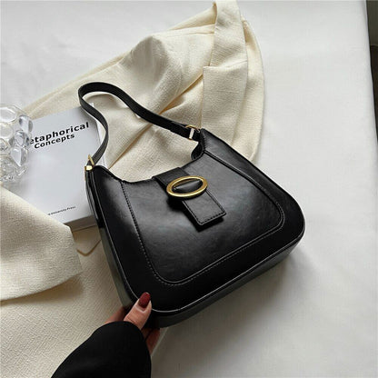 Moon Shoulder Bags Women PU Leather Crossbody Bag Work Ladies Handbags