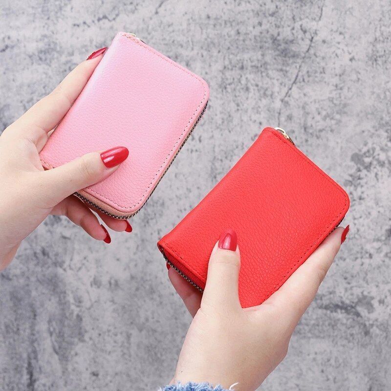 Leather Women Wallet Credit Card Holder Small Coin Purse Money Bag Mini 11*8 CM