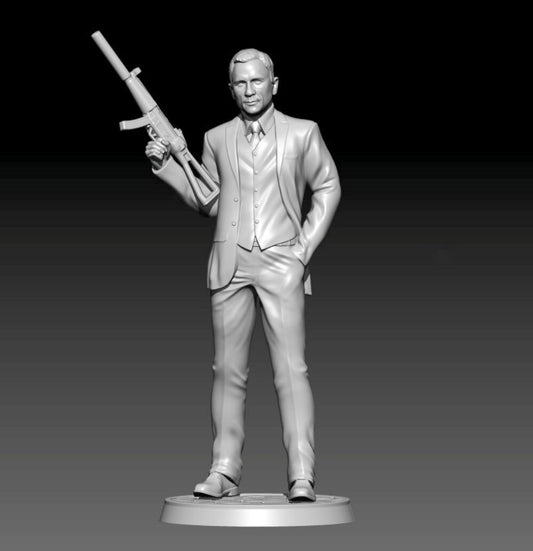 1/24 resin figures model Film Character Male Agent Gunman Unassembled unpainted