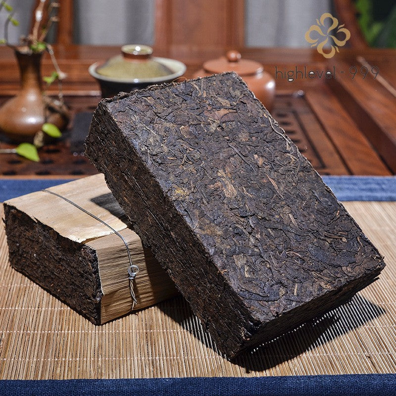 500g Ripe Pu'er Tea Brick Zhuke Wrapped Yunnan Premium Aged Compressed Tea