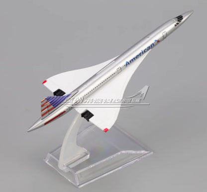 16cm American Concorde Passenger Airplane Diecast Aircraft Metal Plane Model