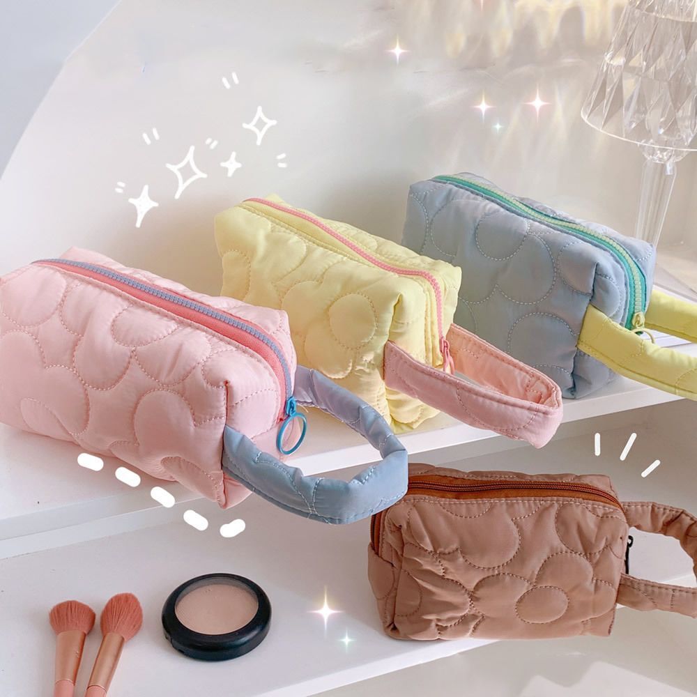 Fabric Makeup Toiletry Bag Candy Cosmetic Organizer Cute Make Up Pencil Case 1PC