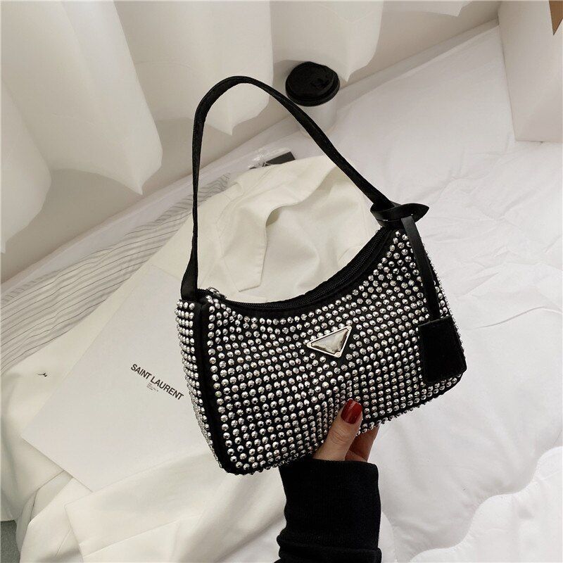 Leather Underarm Shoulder Bag Fashion Small Purse Handbag Tote Bag 15*23*6CM 1PC