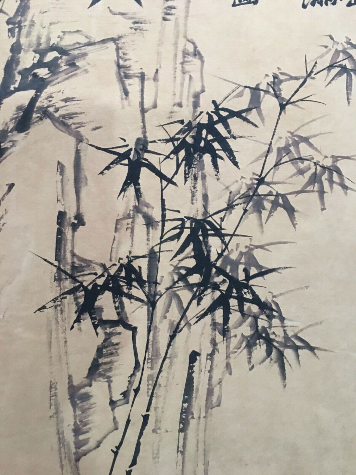 Chinese Rice Paper Picture Zheng Banqiao's bamboo Painting