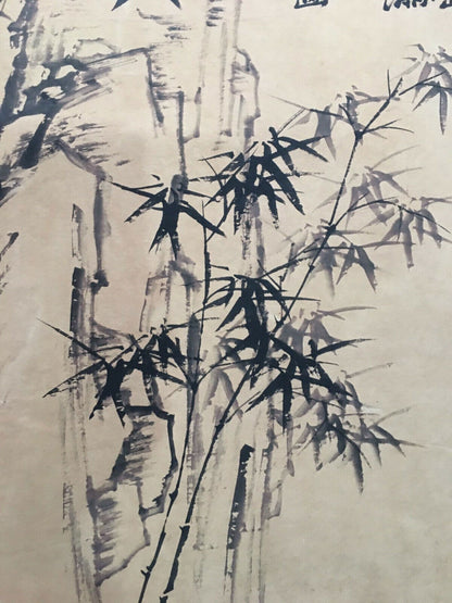 Chinese Rice Paper Picture Zheng Banqiao's bamboo Painting