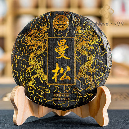200g Raw Puer Tea Cake Mansong Yunnan Big Tree Compressed Sheng Puer Tea