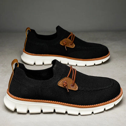 Men Casual Mesh Shoes Loafers Summer Breathable Light Weight Big Foot