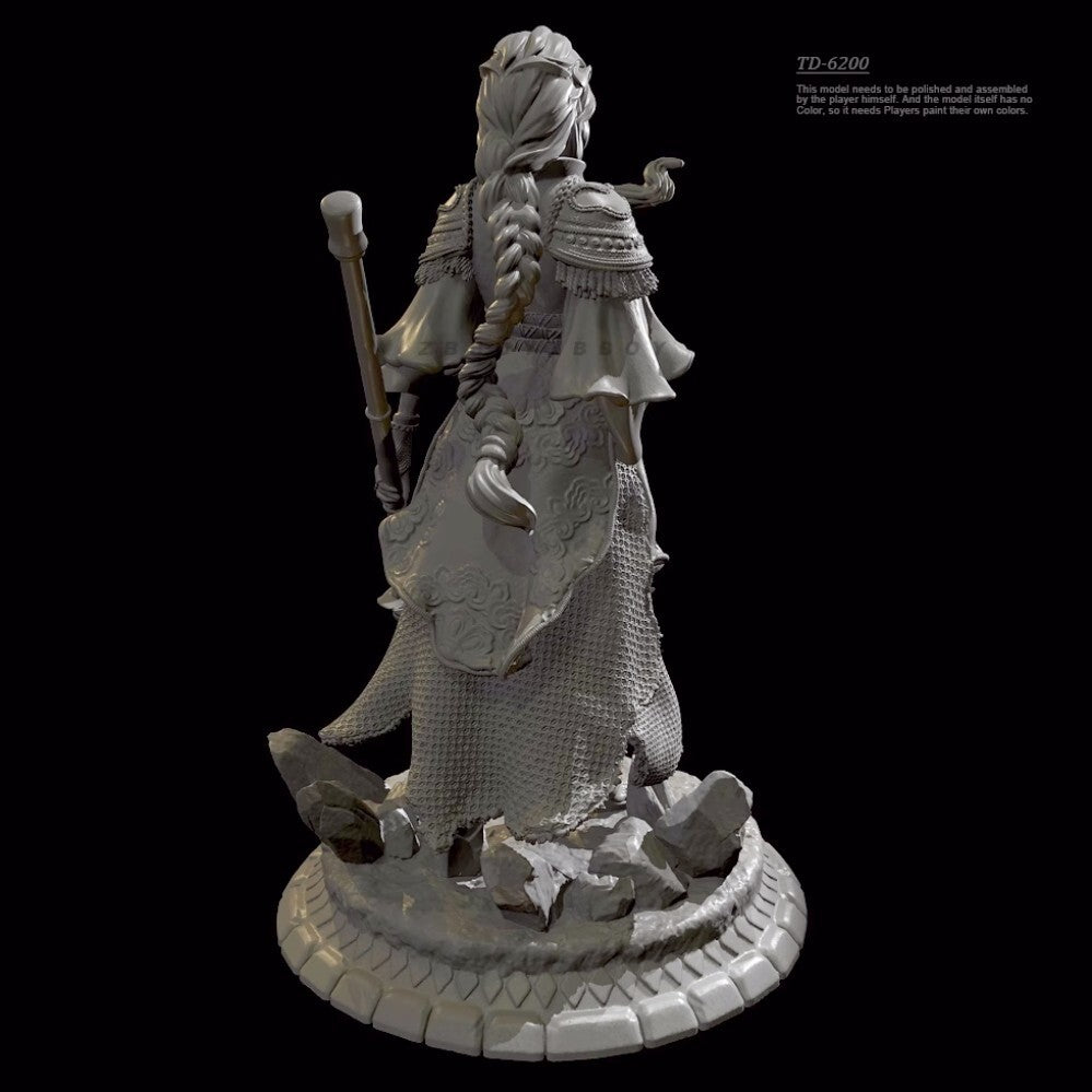 50mm resin figure model kit 3D printing of mythical Sky Sword Clan Princess