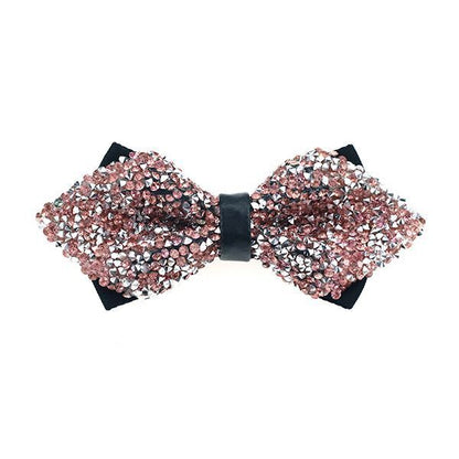 Men Bowtie Diamond Luxury Crystal Gem Tie Fashion Wedding Party Neckwear Banquet