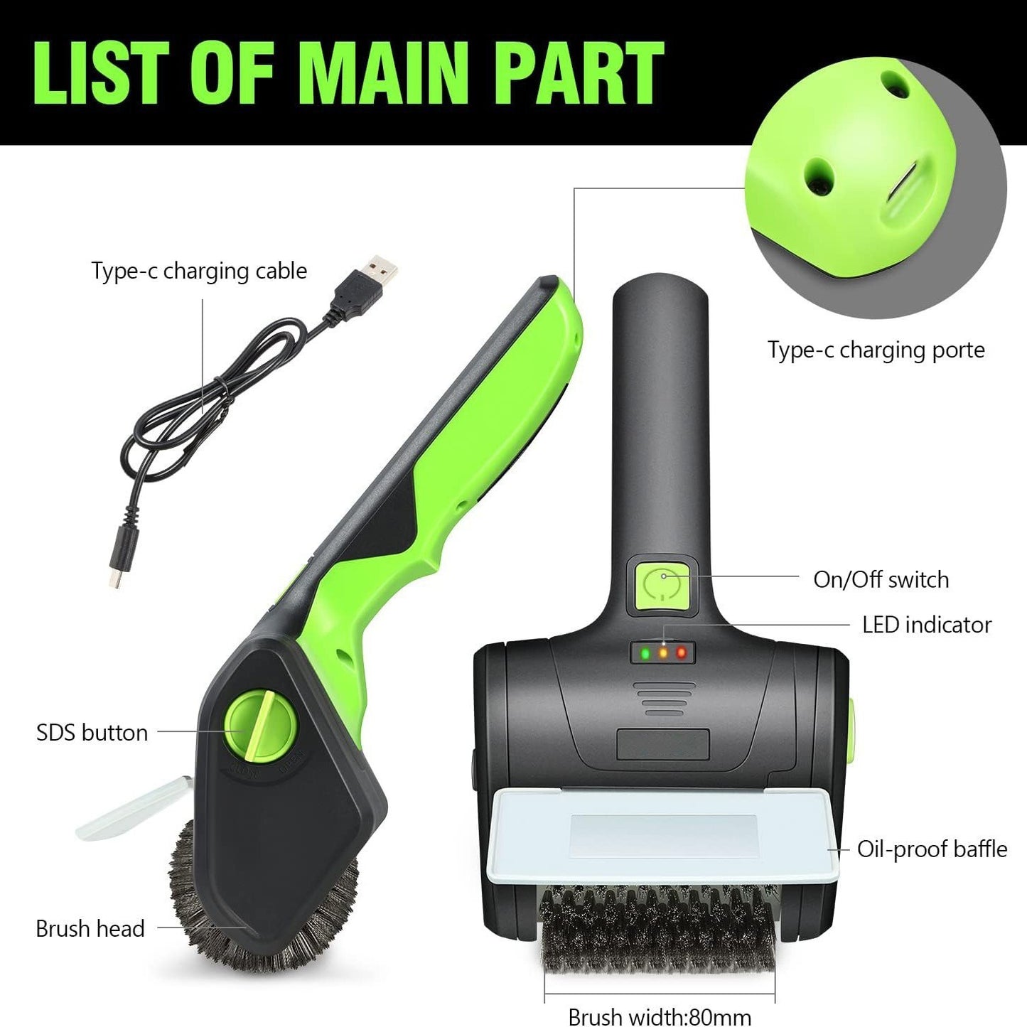 2-in-1 Wireless Electric Barbecue BBQ Cleaning Brush with 360° Rotating Head