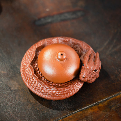 Creative Tea Pet Dragon Carved Handmade Artware Holder For Lid Of Pot Ornaments