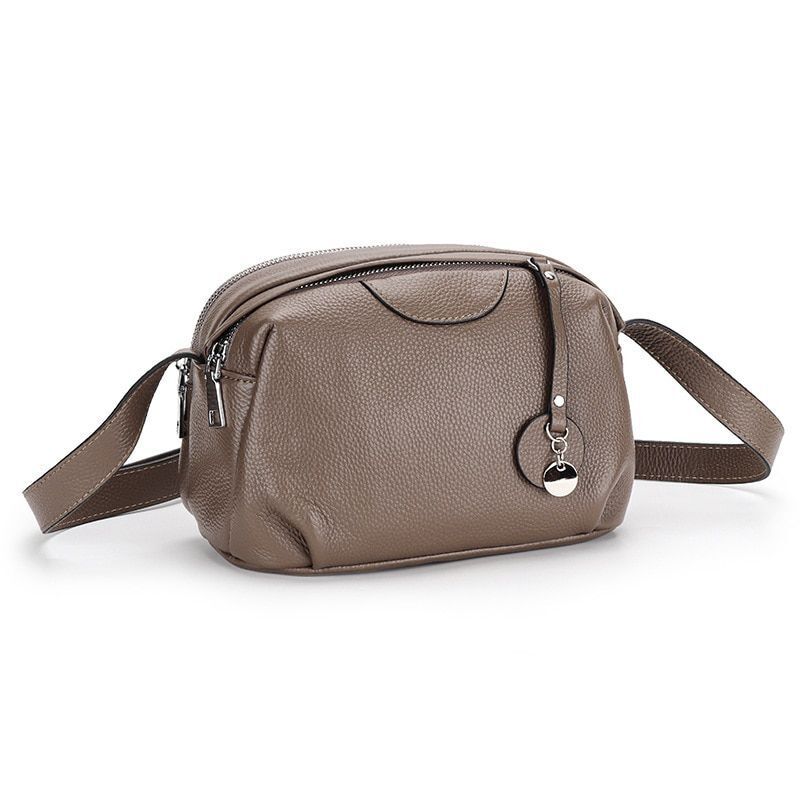 Messenger Handbags Genuine Leather Small Shoulder Sling Crossbody Bag Shell Red