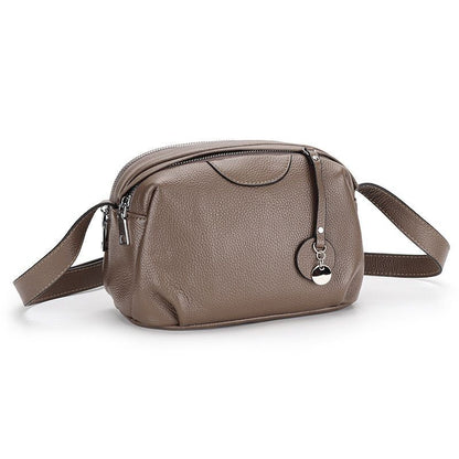 Messenger Handbags Genuine Leather Small Shoulder Sling Crossbody Bag Shell Red