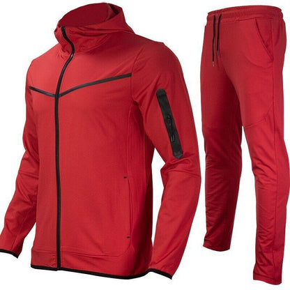 Hoodies Sweatpants 2Pieces Set Men Tracksuit Tops Joggers Pants Set Mens Suit