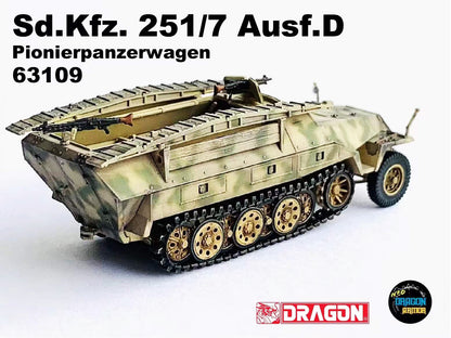 1/72 German Sd.kfz 251/7 Half-Track Sapper Armored Vehicle D Model