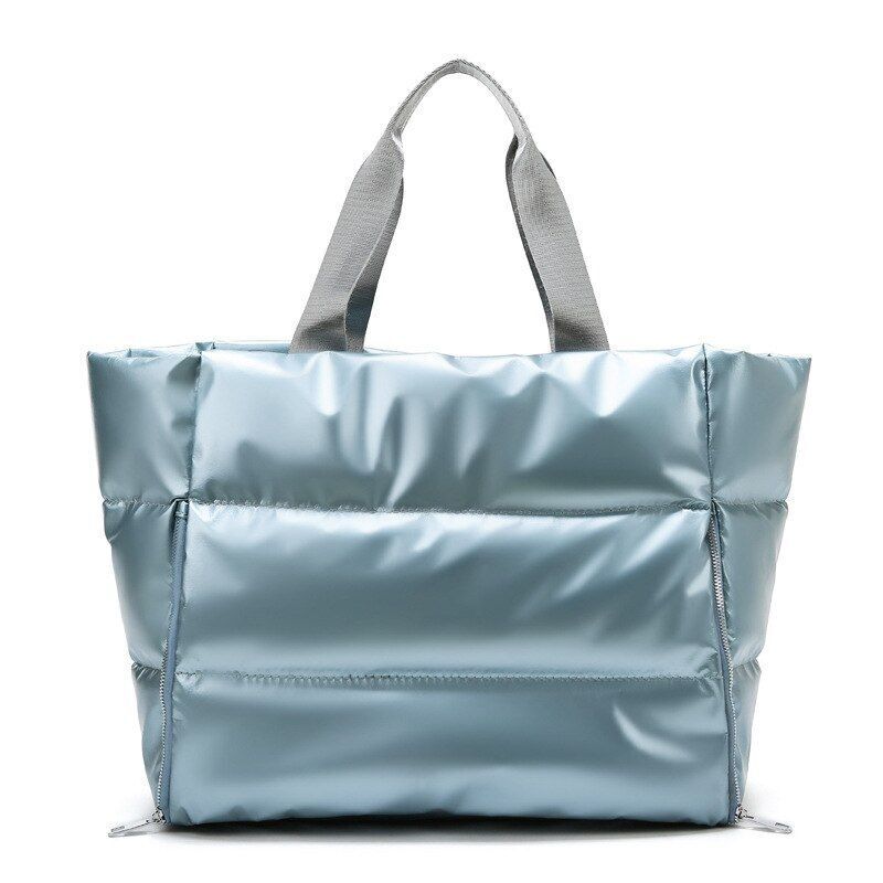 Large Shoulder Bag Waterproof Nylon Bag Space Padded Cotton Feather Down Tote
