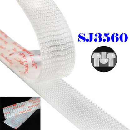 25.4mmx1m SJ3560 Dual Lock Tape Clear VHB Reclosable Fastener Duty Adhesive