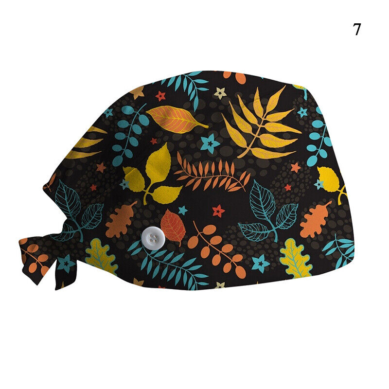 Printed Surgical Cap Adjustable Nurse Cap Baotou Cap Surgical Cap Christmas Hat